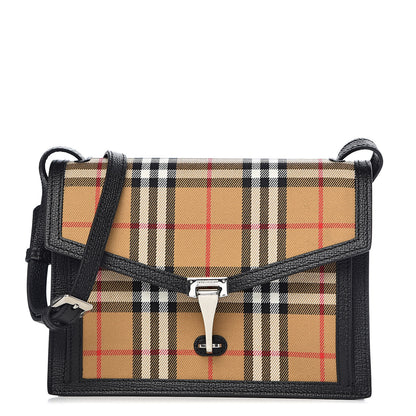 Burberry Vintage Check Small Macken Crossbody Bag Black 1 of 12