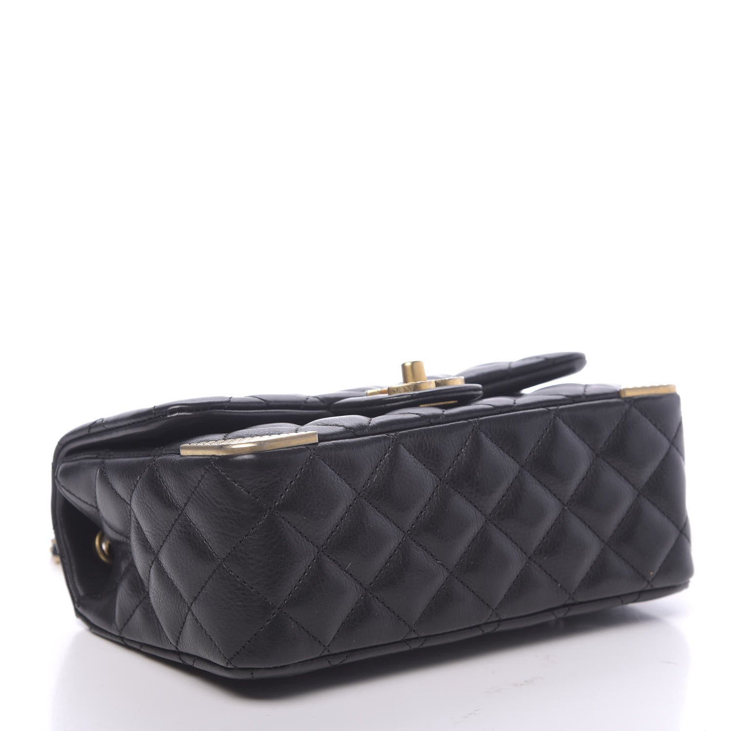 Chanel Calfskin Quilted Mini Rock The Corner Flap Black 4 of 10