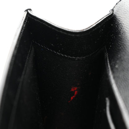 Saint Laurent Grain De Poudre Monogram Cassandre Clutch Black 15 of 17