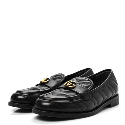Gucci Nappa Matelasse Double G Marmont Loafers 36.5 Black 3 of 9