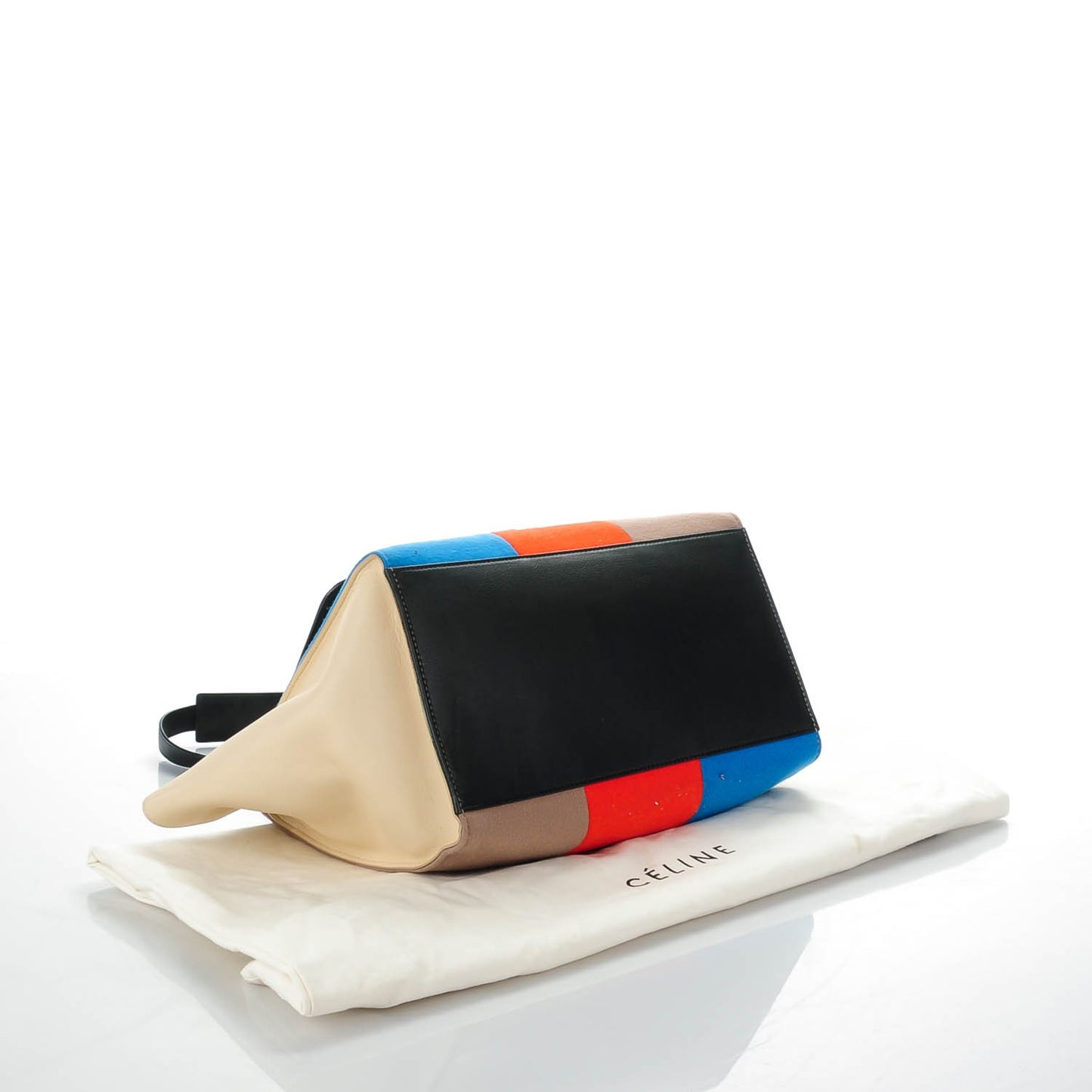 Calfskin Wool Medium Trapeze Multicolor