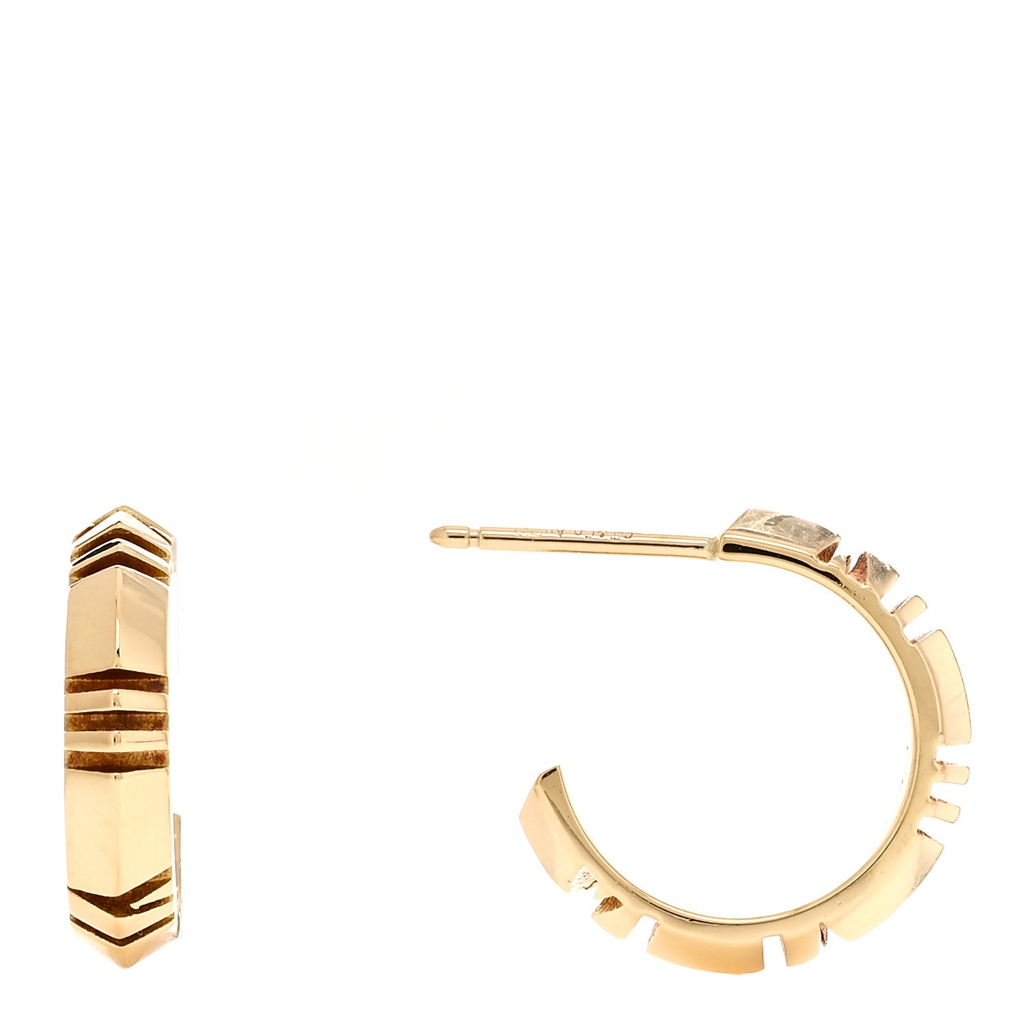 Tiffany 18K Yellow Gold Small Atlas X Hoop Earrings 1 of 4