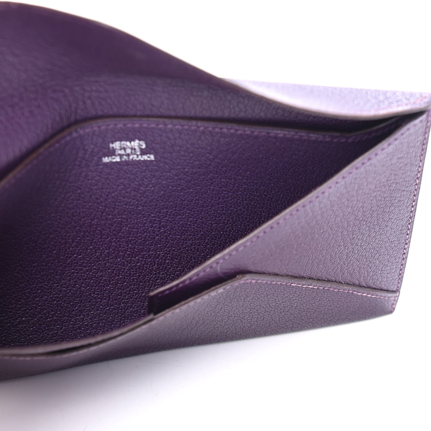 Hermes Chevre Mysore Envelope Pouch Raisin 4 of 4