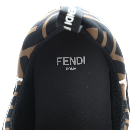 Fendi Stretch Fabric FFreedom Sneakers 36 Tobacco Black White 6 of 9