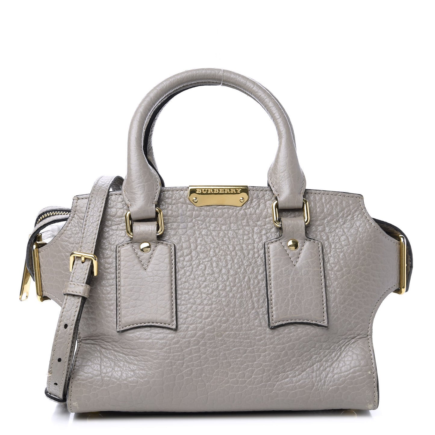 Signature Grain Small Clifton Bag Grey