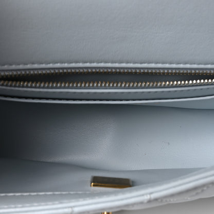 Chanel Lambskin Quilted Mini Rectangular Pearl Crush Flap Light Blue 5 of 11