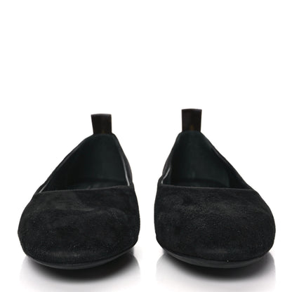 Louis Vuitton Suede Monogram Uniformes Ballet Flats 37.5 Black 2 of 8