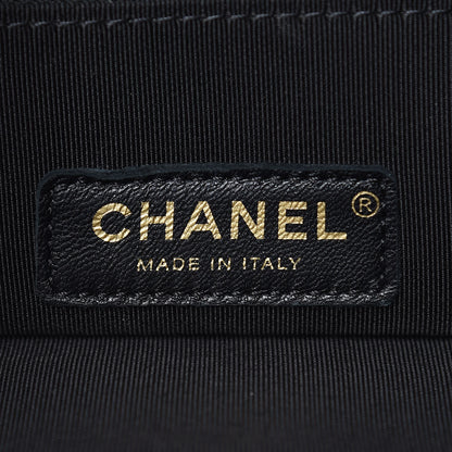 Chanel Patent Calfskin Canvas Printed Large 31 Shopping Bag Black 6 of 9