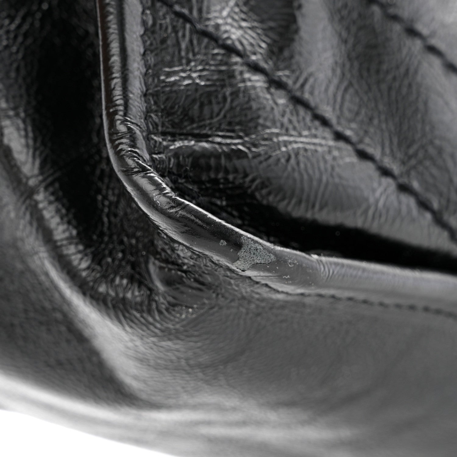 Saint Laurent Crinkled Calfskin Matelasse Monogram Medium Niki Chain Satchel Black 11 of 12