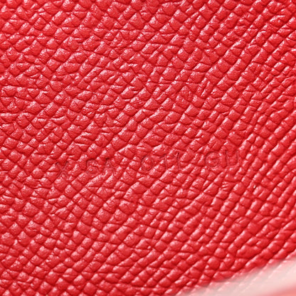 Hermes Epsom Enamel Constance Long Wallet Rouge Grenat 7 of 8