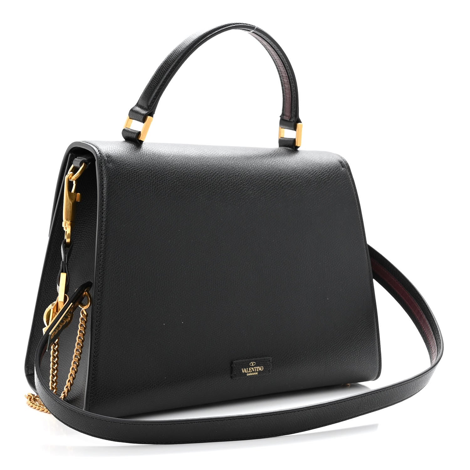Valentino Garavani Grainy Calfskin Medium VSling Top Handle Bag Black 3 of 9