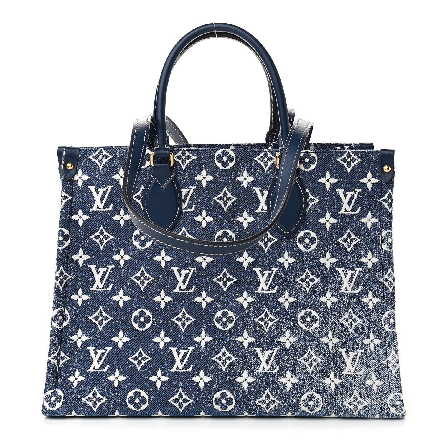 Louis Vuitton Monogram Jacquard Denim Onthego MM Bleu 1 of 10