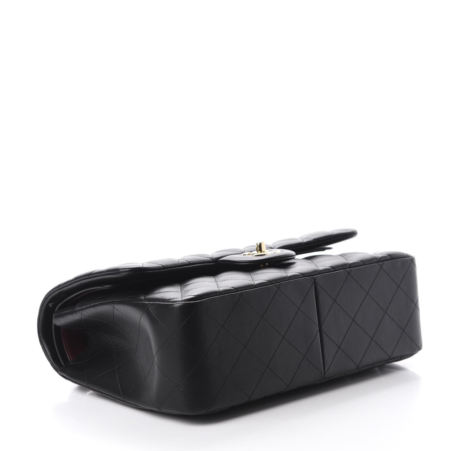 Chanel Lambskin Quilted Jumbo Double Flap Black 4 of 14