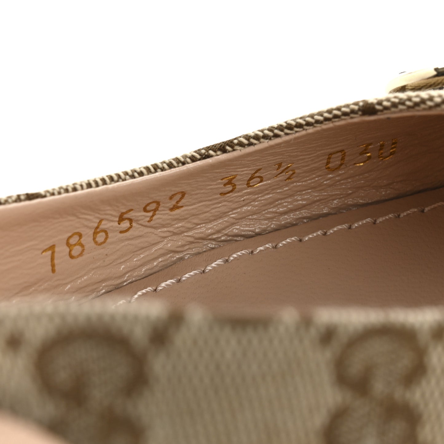 Monogram Horsebit Womens Slingback Ballet Flat 36.5 Beige Ebony Cocoa