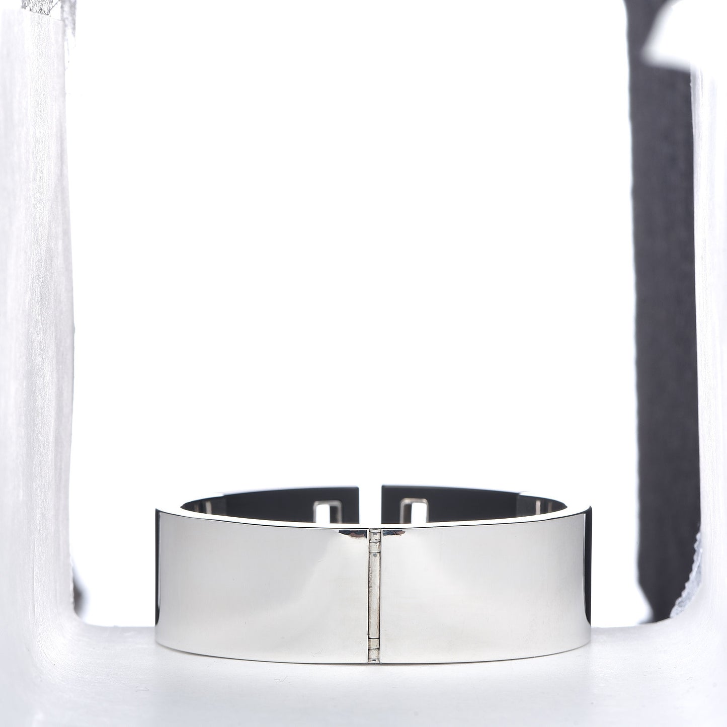 Sterling Silver Black Ceramic T Cutout Cuff Bracelet