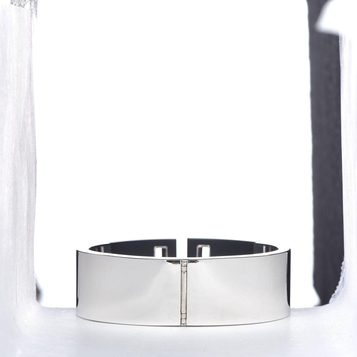 Tiffany Sterling Silver Black Ceramic T Cutout Cuff Bracelet 3 of 4