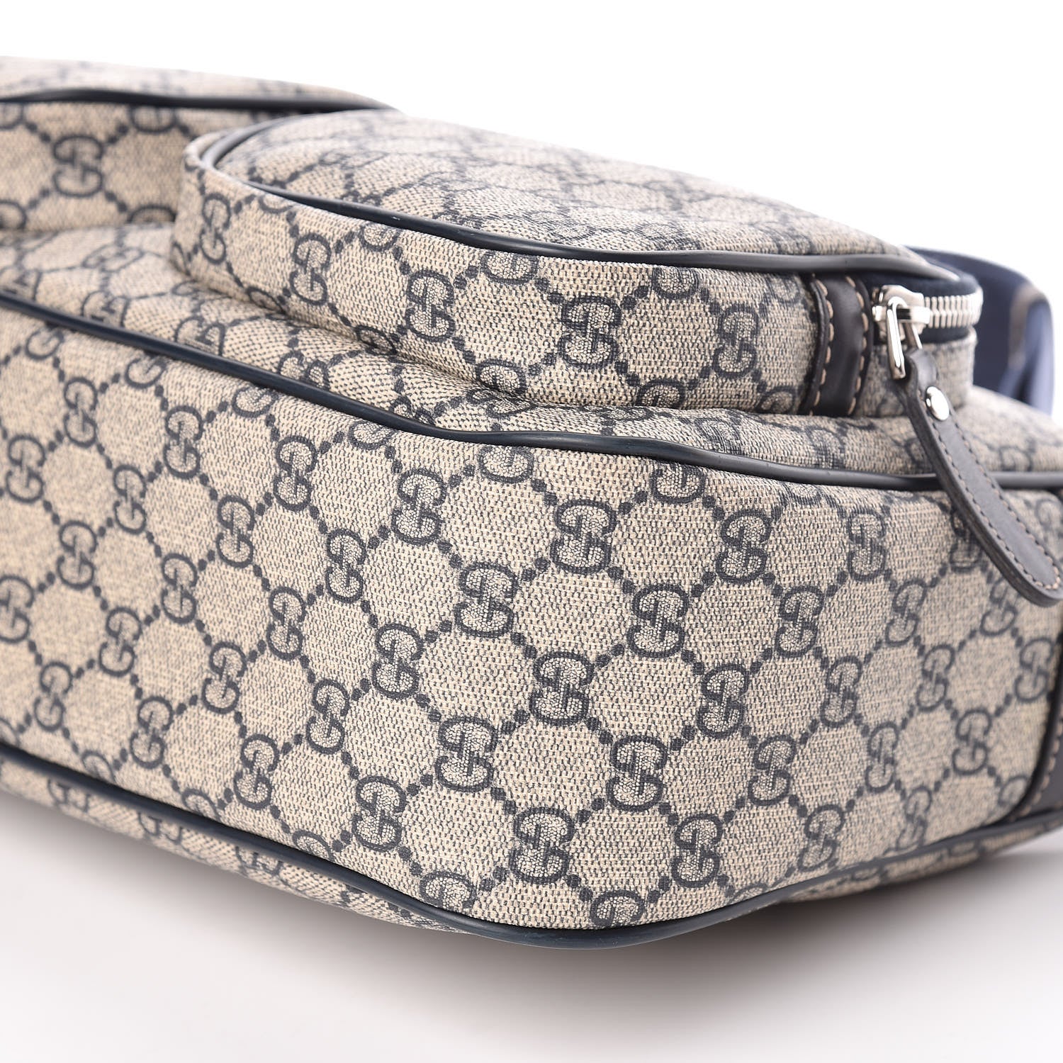 Gucci GG Plus Monogram Front Pocket Messenger Navy 9 of 10