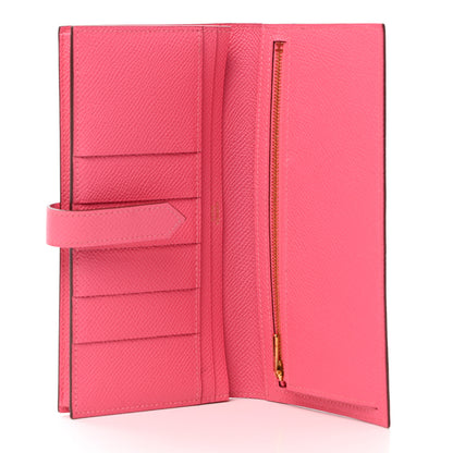 Hermes Epsom Bearn Gusset Wallet Rose Azalee 5 of 8