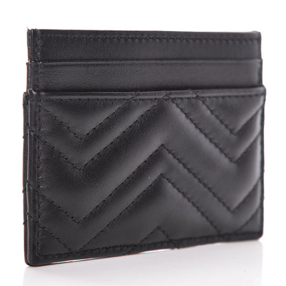 Gucci Calfskin Matelasse GG Marmont Card Holder Black 3 of 7