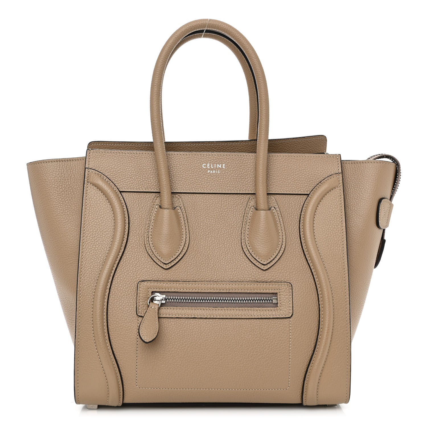 Celine Drummed Calfskin Micro Luggage Dune 1 of 10