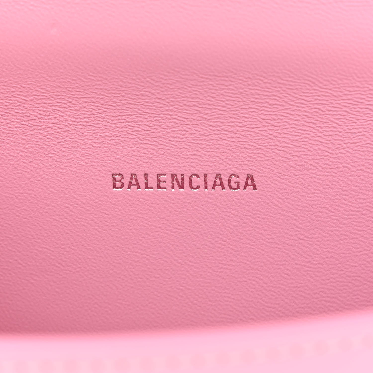 Balenciaga Shiny Box Calfskin Tonal B Hourglass Top Handle Bag XS Candy Pink 6 of 15
