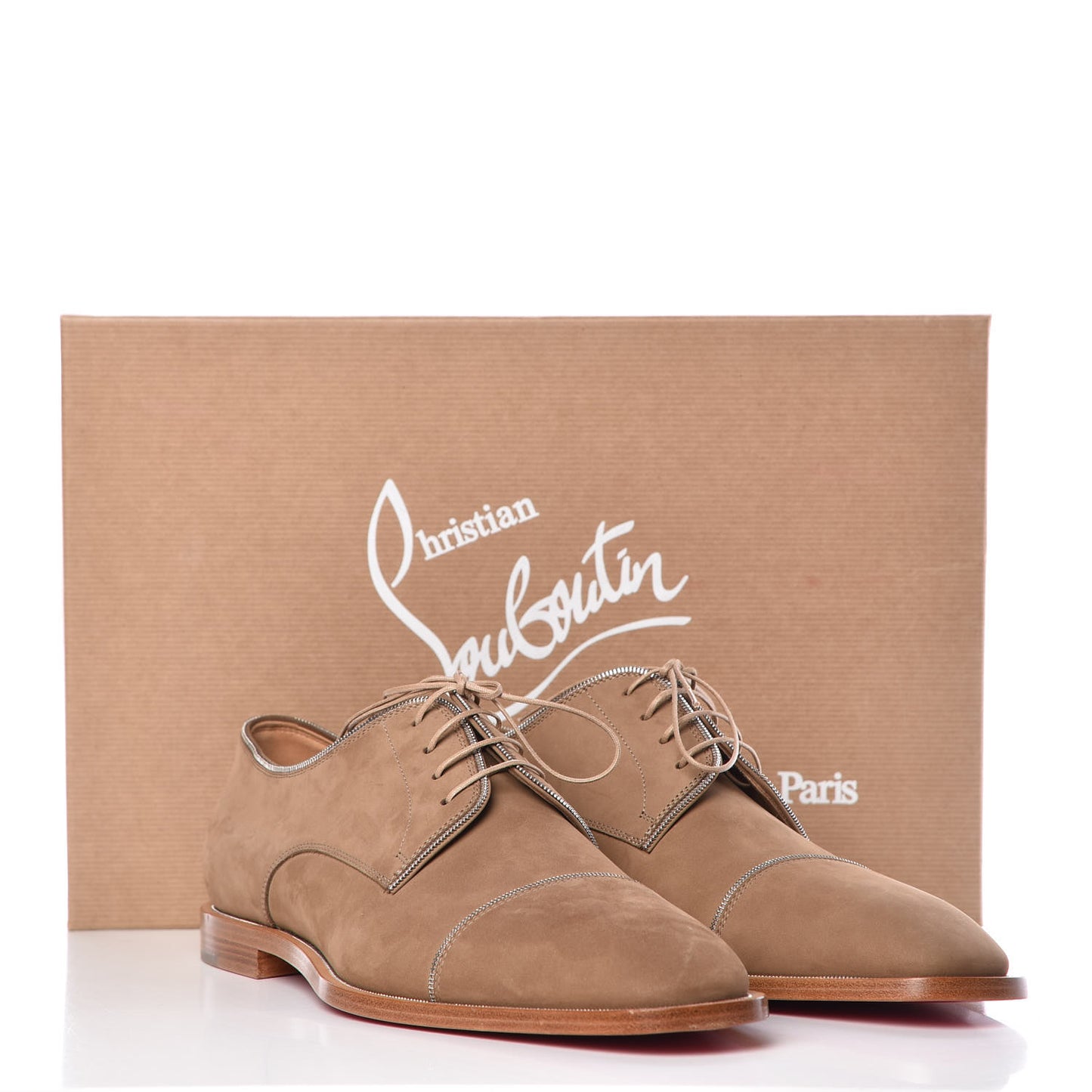 Nubuck Mens Top Daviol Zip Flat 43 Beige Silver