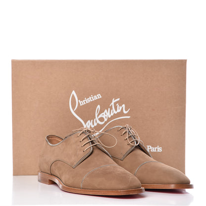 Christian Louboutin Nubuck Mens Top Daviol Zip Flat 43 Beige Silver 9 of 9
