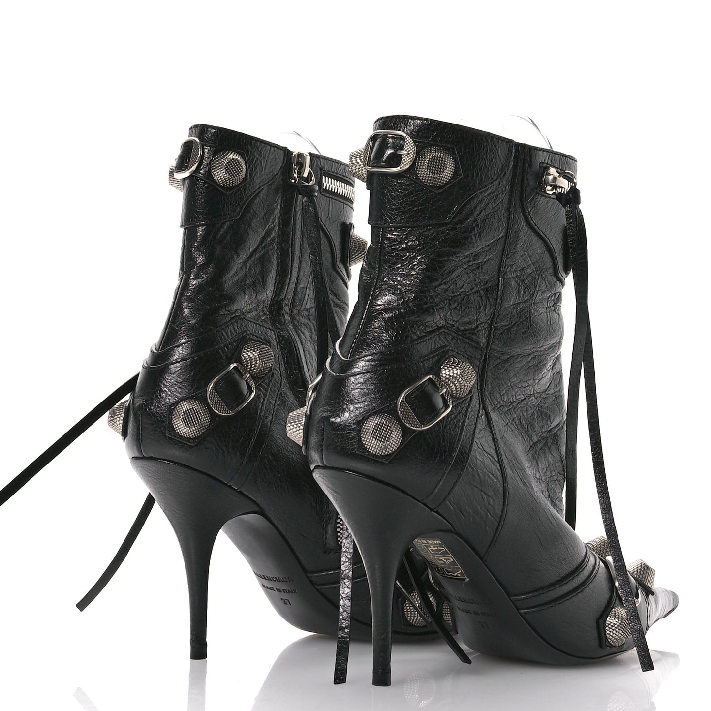 Agneau Arena Cagole 70mm Ankle Boots 37 Black