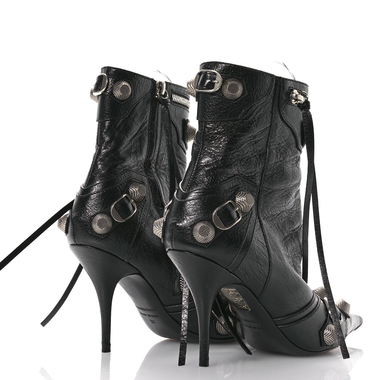 Balenciaga Agneau Arena Cagole 70mm Ankle Boots 37 Black 5 of 8