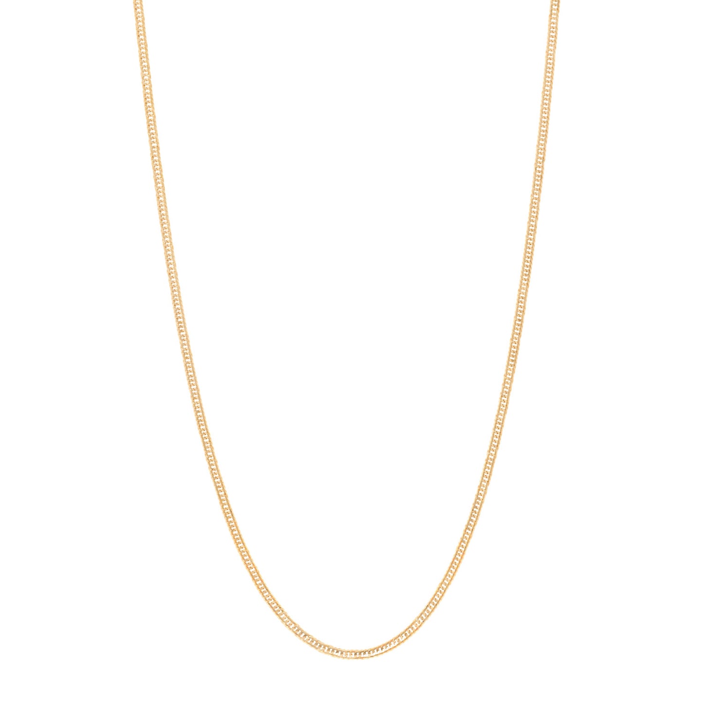 18K Yellow Gold Curb Chain Necklace 19.75"