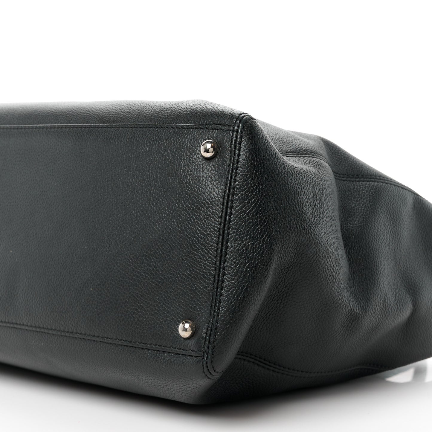 Calfskin Cerf Executive Shopper Tote Black