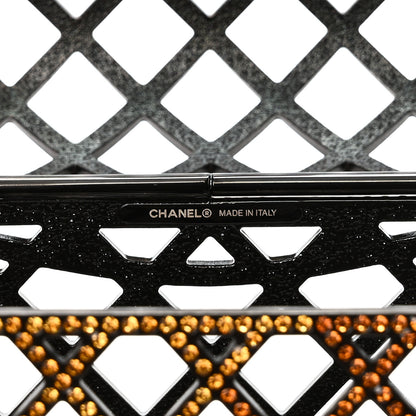Chanel Metal Crystal Quilted Mini Evening Bag Pink Yellow Orange Light Pink 6 of 11