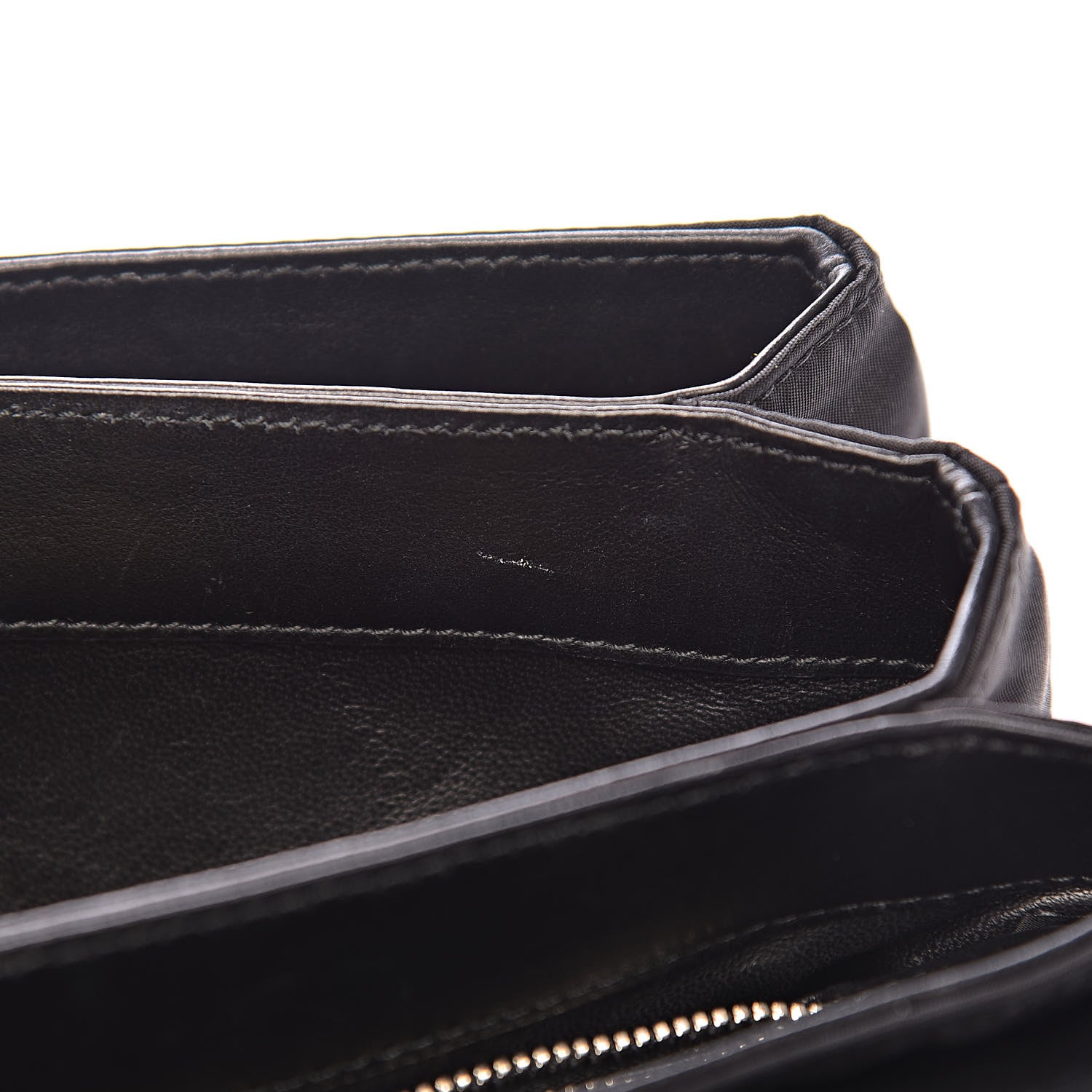 Prada Nylon Calf Hair Leopard Print Crossbody Bag Black Sole 12 of 17