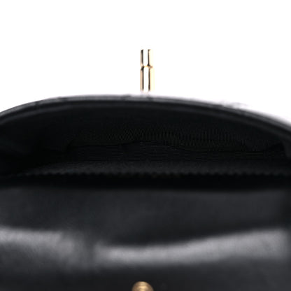 Chanel Tweed Lambskin Quilted Waist Bag With Coin Purse Black 4 of 12