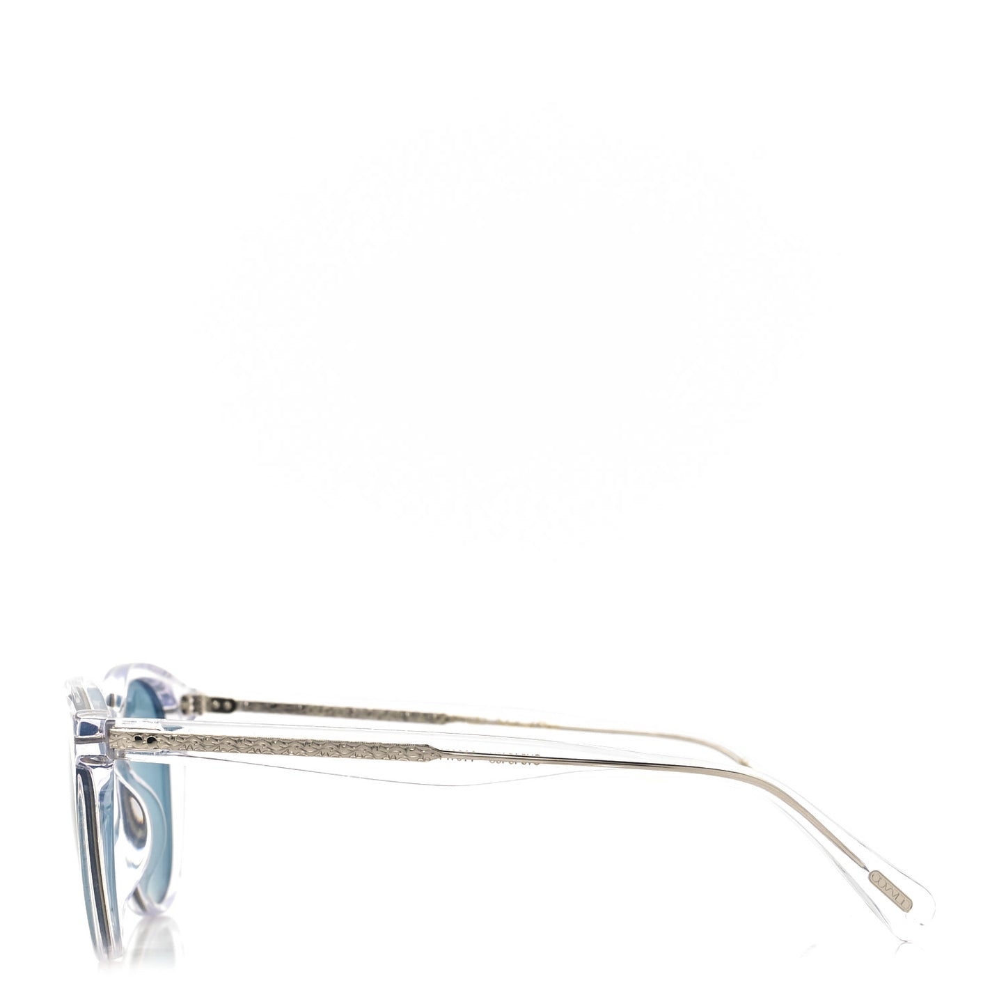 Acetate Desmon Round Sunglasses Transparent Crystal Teal Polar