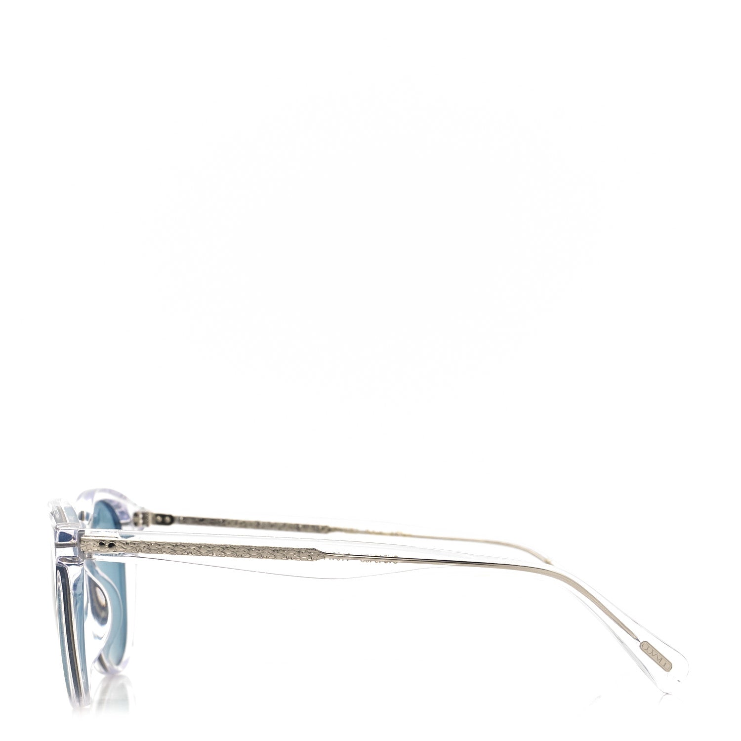 Oliver Peoples Acetate Desmon Round Sunglasses Transparent Crystal Teal Polar 3 of 8