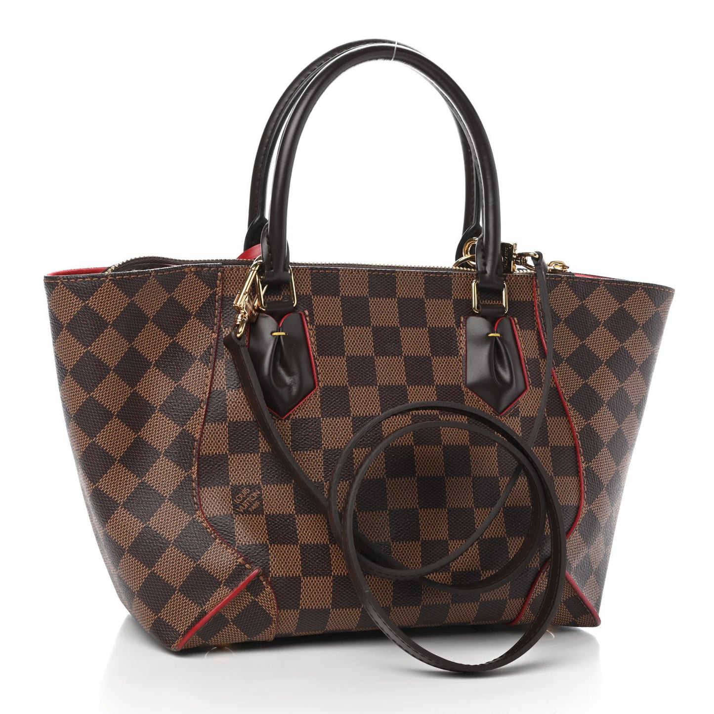 Damier Ebene Caissa Tote PM Cherry