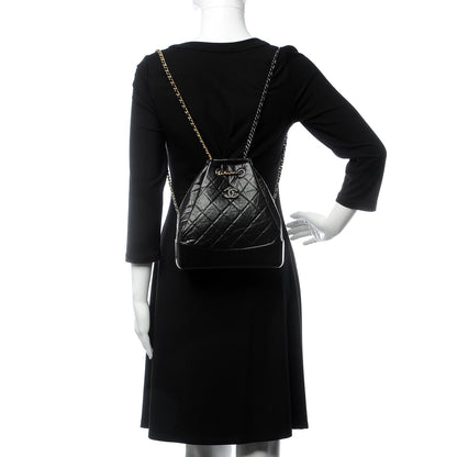 Chanel Aged Calfskin Quilted Small Gabrielle Backpack Black 2 of 9