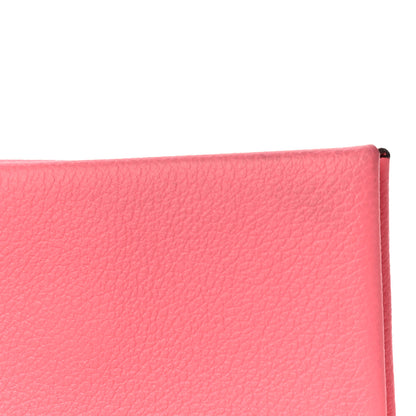 Hermes Evercolor Calvi Card Case Rose Azalee 13 of 14