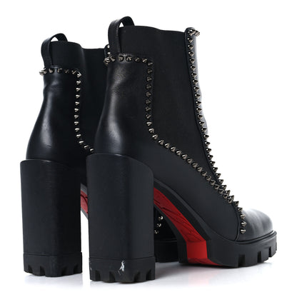 Christian Louboutin Nappa Out Line Spike Lug 100 Boots 41 Black 5 of 8