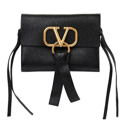 Valentino Garavani Calfskin VRing Clutch Black 1 of 5
