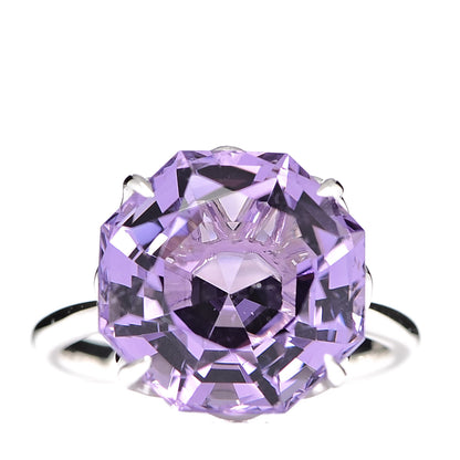 Tiffany Sterling Silver Amethyst Sparklers Octagonal Cocktail Ring 52 6 1 of 5