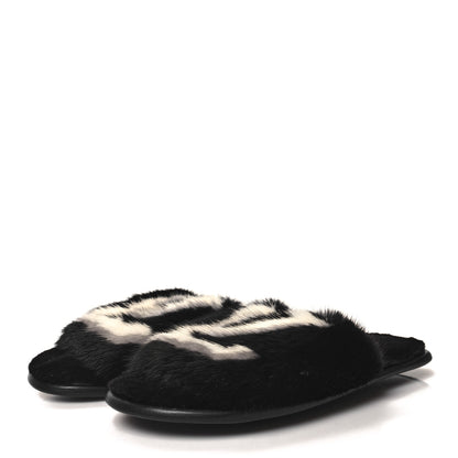Louis Vuitton Mink Fur Homey Flat Mules 37-38 Black 3 of 5