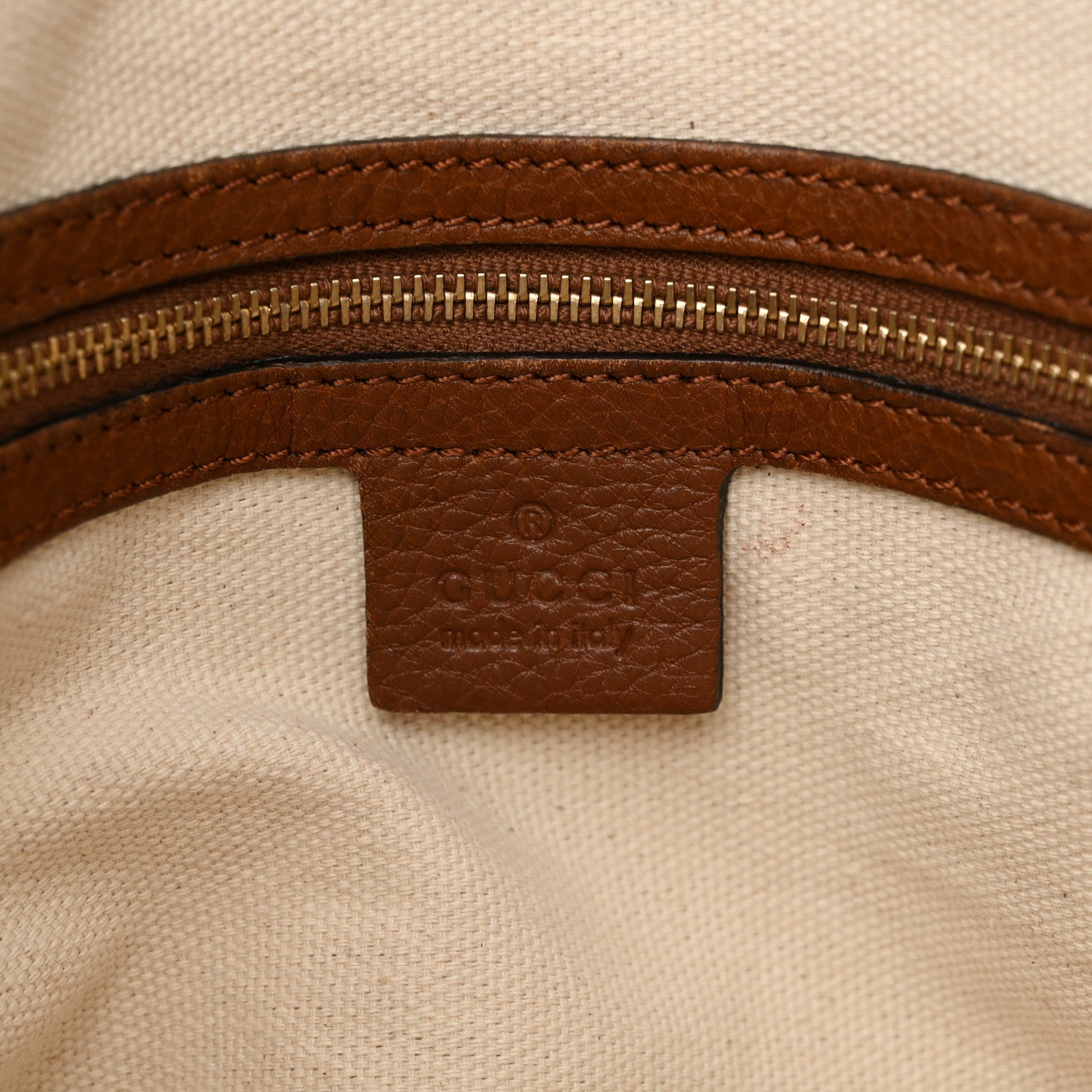 Gucci Monogram Cellarius Calfskin Medium Bella Hobo Beige Ebony Cuir 6 of 14