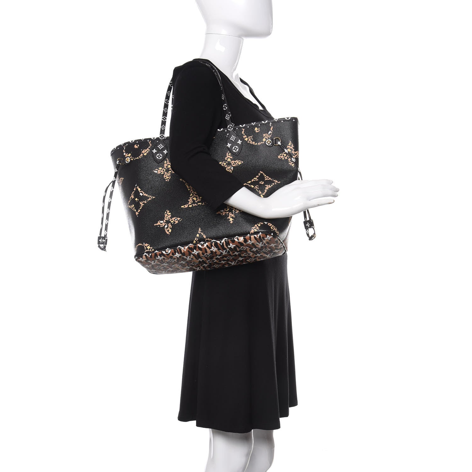 Louis Vuitton Monogram Giant Jungle Neverfull MM Black 2 of 11