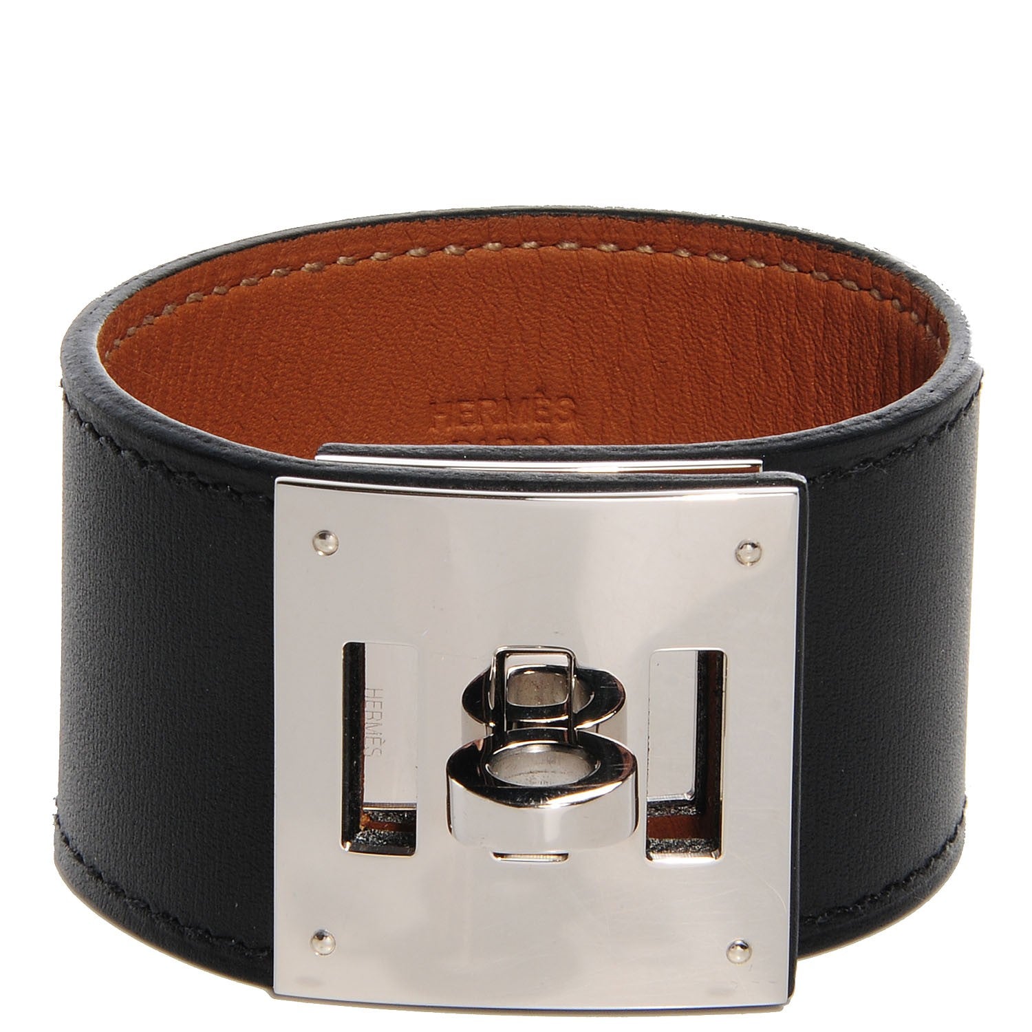 Hermes Chamonix Kelly Dog Bracelet Black 1 of 7