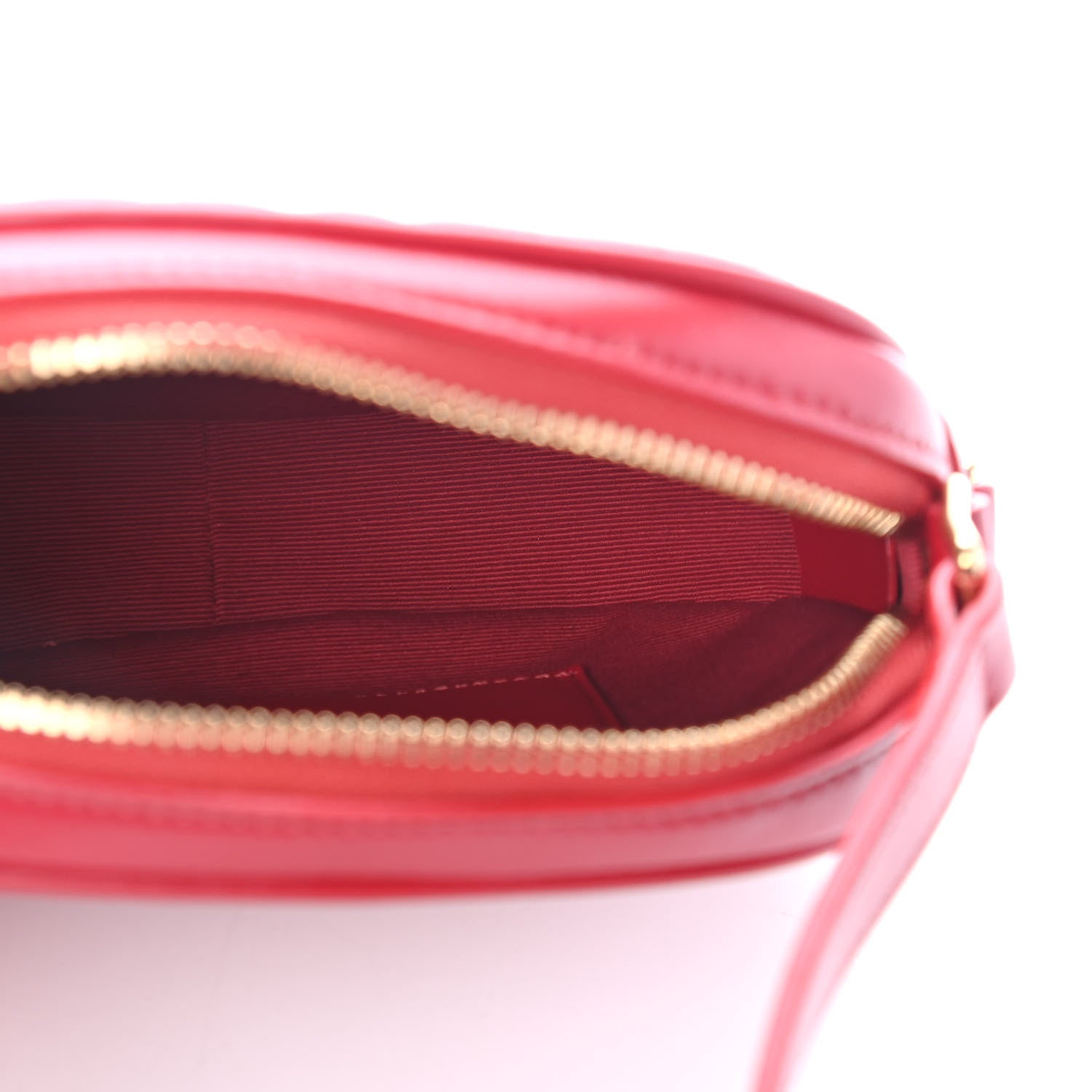 Celine Calfskin Quilted Small C Charm Bag Red 4 of 4