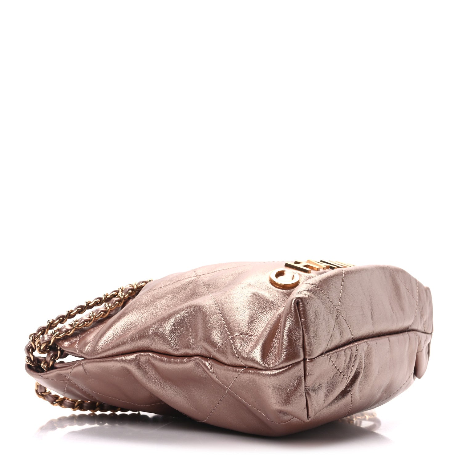 Chanel Metallic Calfskin Quilted Mini Chanel 22 Copper 4 of 10