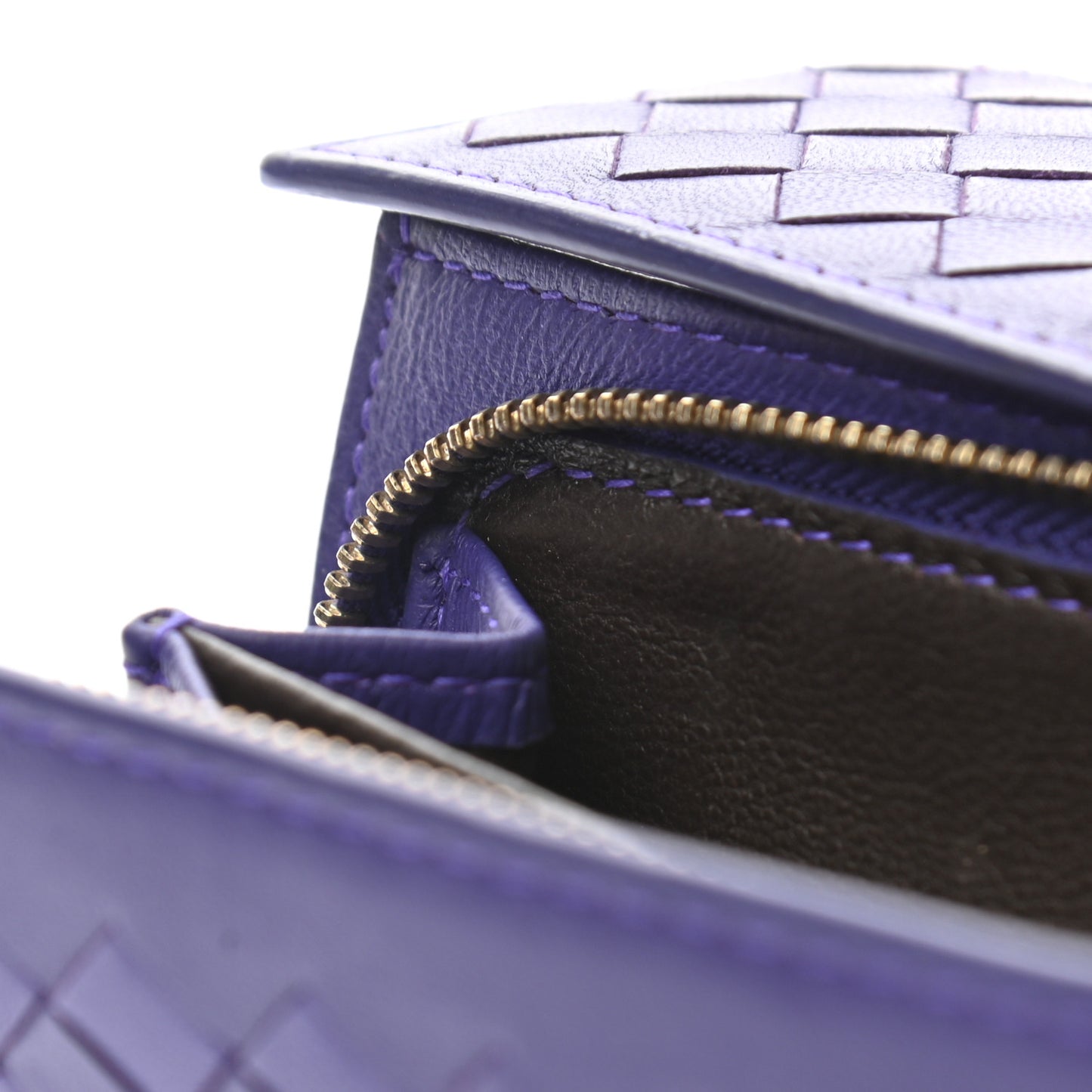 Nappa Intrecciato Continental Wallet Anemone