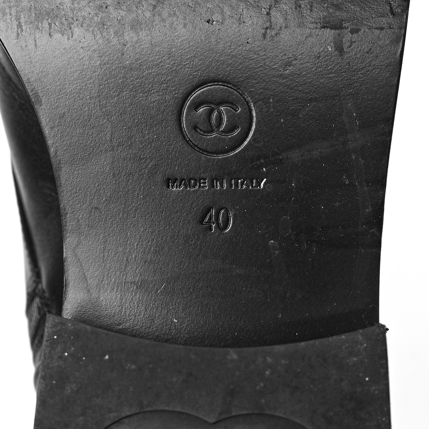 Chanel Calfskin Lace Up Combat Boots 40 Black 14 of 14
